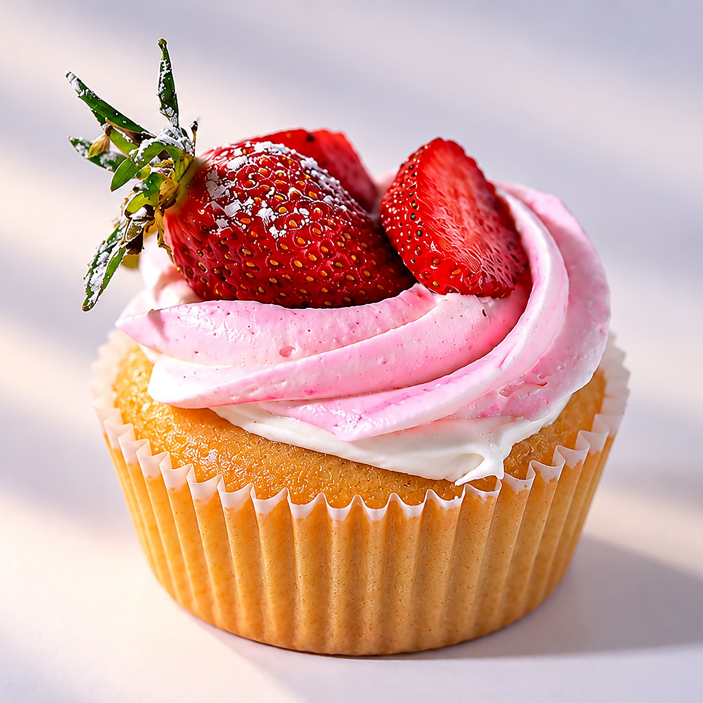 Fresh Strawberry cupcake from Happy Place, Kampala Uganda